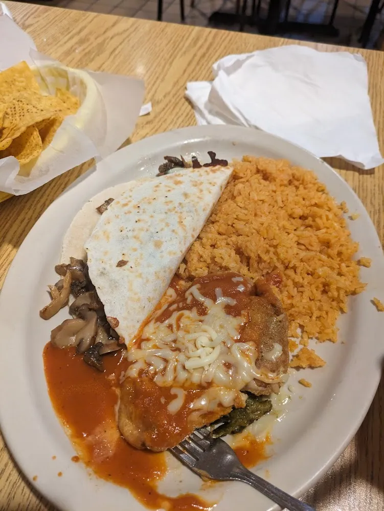 Mushroom Quesadilla Plate